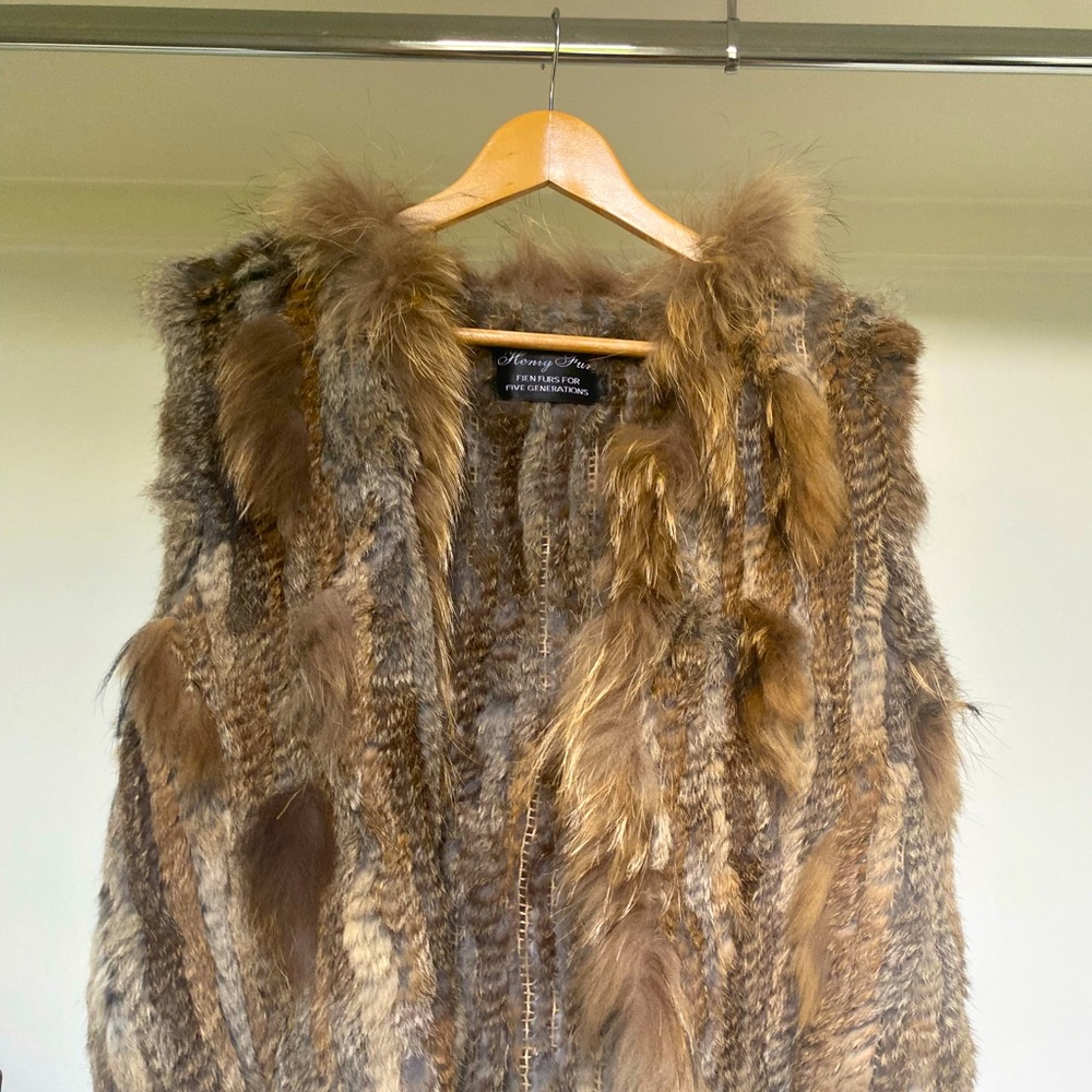 Real fur vest